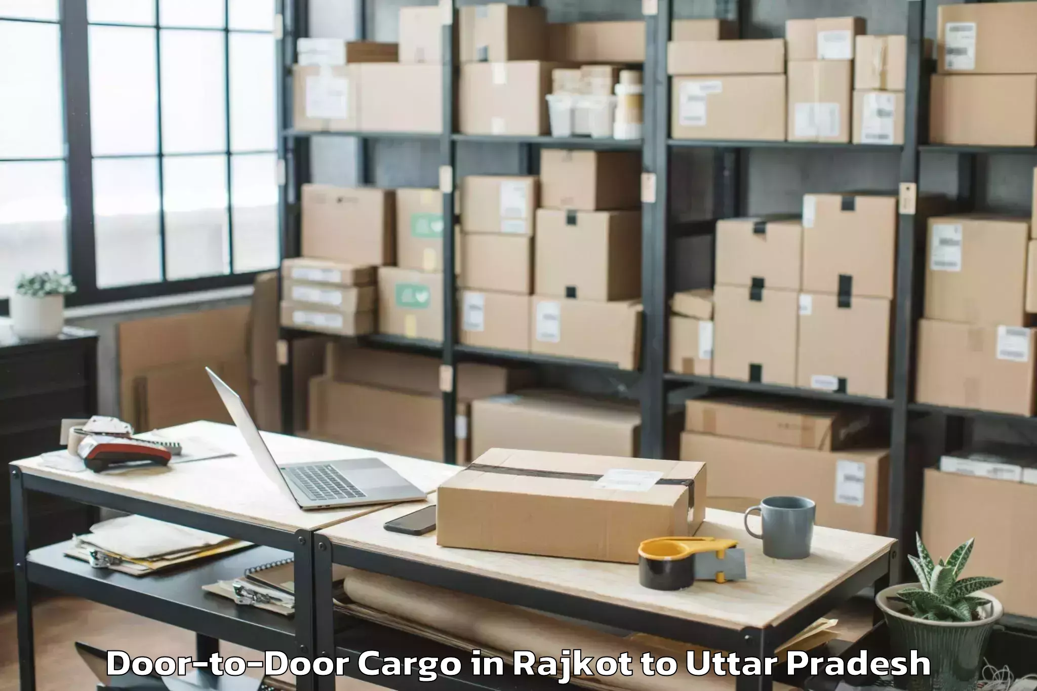 Affordable Rajkot to Sultanpur Door To Door Cargo